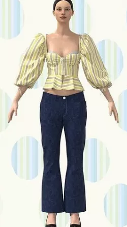 Ladies Shirt Low-poly 3D model