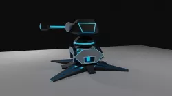 Laser Tower Low-poly 3D model