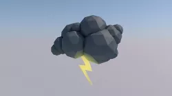 Low poly Cloud 3D model