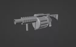 Low-poly Grenade launcher Low-poly 3D model