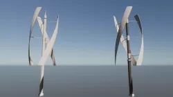 Low Poly Vertical Wind Turbine Low-poly 3D model