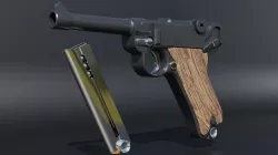 Luger P08 Low-poly 3D model