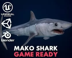 Mako Shark Low-poly 3D model