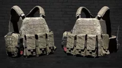 MILITARY WAS DCS Plate Carrier Vest V1 Low-poly 3D model