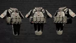 MILITARY WAS DCS Plate Carrier Vest V2 Low-poly 3D model