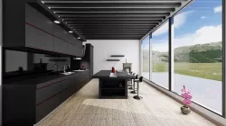 Modern black Kitchen 3D model