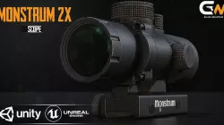 MONSTRUM 2X SCOPE Low-poly 3D model