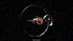 Nero Falcon SpaceShip Low-poly 3D model
