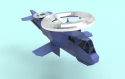 New generation light combat aircraft Low-poly 3D model
