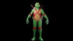 3D model Raphael Teenage Mutant Ninja Turtle VR / AR / low-poly