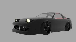 Nissan 180SX high quality 3D model Low-poly 3D model