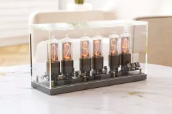 Nixie clock in glass cabbinet 3D model