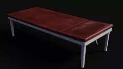 Old dusty and damaged russian soviet style medical office couch Low-poly 3D model