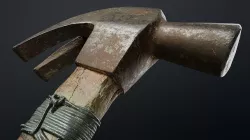 Old hammer Low-poly 3D model