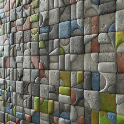 Panel stone smooth clear facture n2 3D model