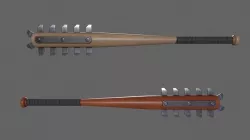 PBR Baseball Bat Weapon V4 Low-poly 3D model
