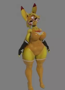 Pikachu Libre  Low-poly 3D model