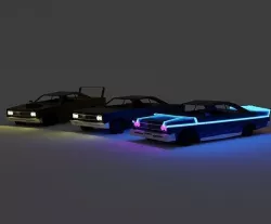 Plymouth Roadrunner Pack  Low-poly 3D model