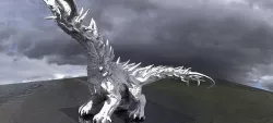 Reptile Statue monster  3D model