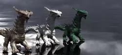Reptile Statue monster big  3D model