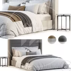 RH MODENA HORIZONTAL BED 3D model