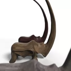 Rhino with unique horn 3D model