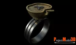 Ring with half apple-Version-001 3D Printer 3D model