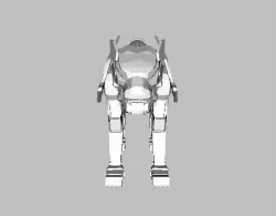 Robot panther Low-poly 3D model