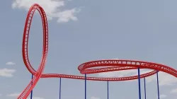Rollercoaster  Low-poly 3D model