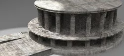 Roman Dome pillar Temple 2 3D model