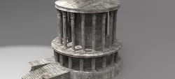 Roman Dome pillar Temple 3D model