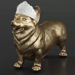 Royal Standing Corgi 3D model