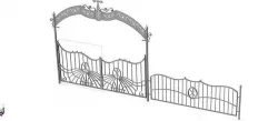 Saints door and gate  3D model