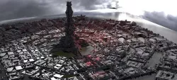 Sci Fi Skeleton towers 1 3D model
