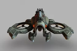 Science fiction aircraft unknown future fighter aircraft 3D model