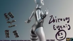 Sexy Bodysuit With Leather Straps 3D model