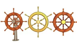 ship wheel collection 3D model