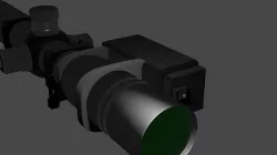 sniper scope Low-poly 3D model