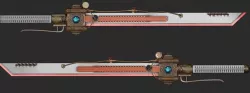 Steampunk Sword Low-poly 3D model