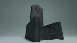 Stone Throne Low-poly 3D model