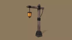 Stylized Animated Medieval Lantern - Low Poly - Game ready Low-poly 3D model