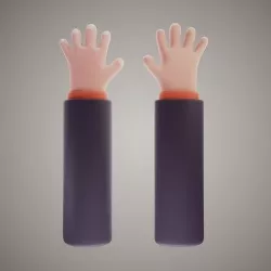 Stylized hand 3D model