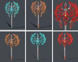 Stylized Weapon Low-poly 3D model
