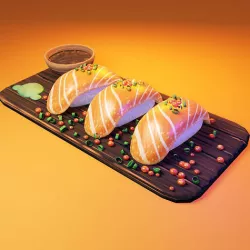 Sushi Low Poly Low-poly 3D model
