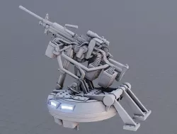 Tank Capolla Machine Gun Design 3D model