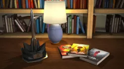 Three body three body trophy desk lamp of desk bookcase 3D model