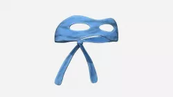 Turtle Ninja Mask 01 Blue - Bandana Character Design Low-poly 3D model