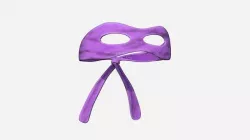 Turtle Ninja Mask 04 Purple - Bandana Character Design Low-poly 3D model