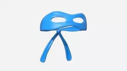 Turtle Ninja Mask 05 Blue Cartoon - Bandana Character Design Low-poly 3D model