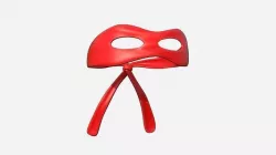 Turtle Ninja Mask 07 Red Cartoon - Bandana Character Design Low-poly 3D model